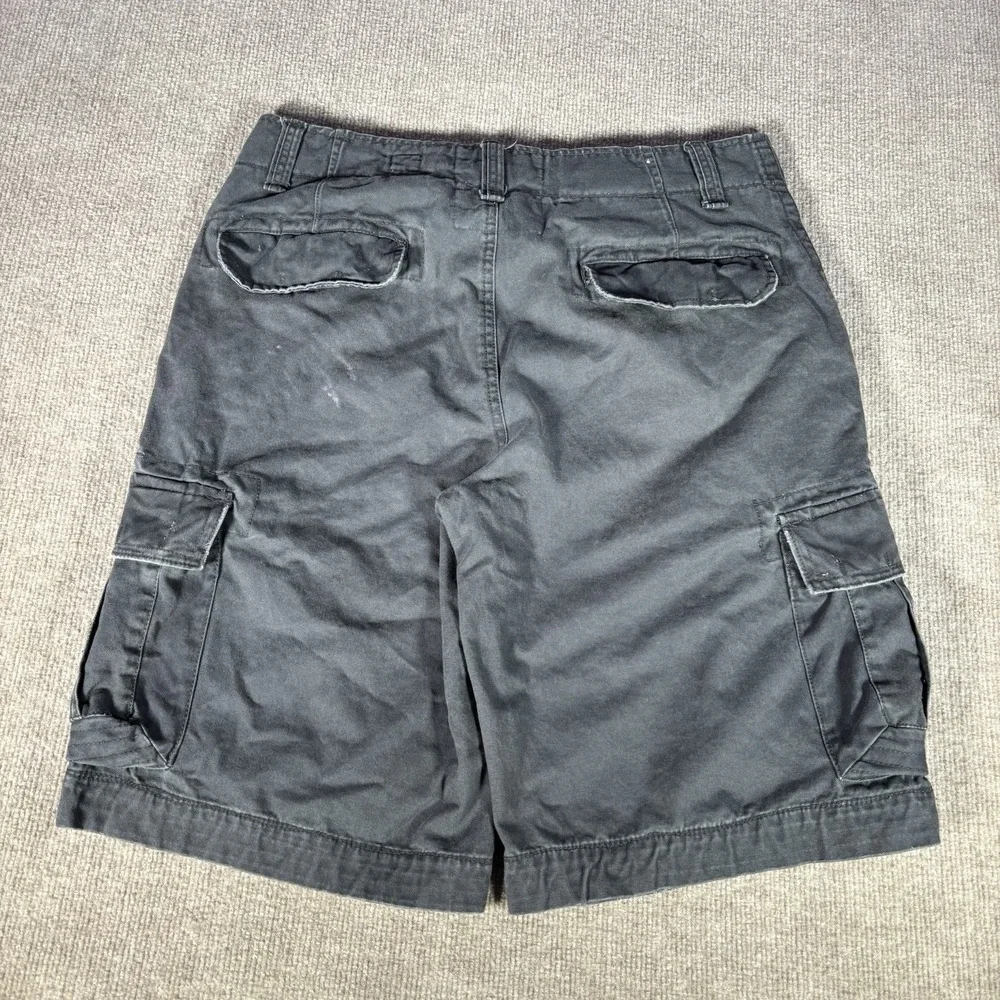 Vintage No Boundaries Cargo Shorts Mens 34 Blue Heavy Drawstring Distressed Y2K